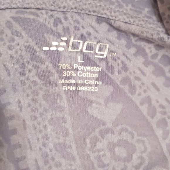 ~3for25~Women's Hoodie Lightweight Shirt or Swim Cover Gray Paisley  L Top - Picture 6 of 7